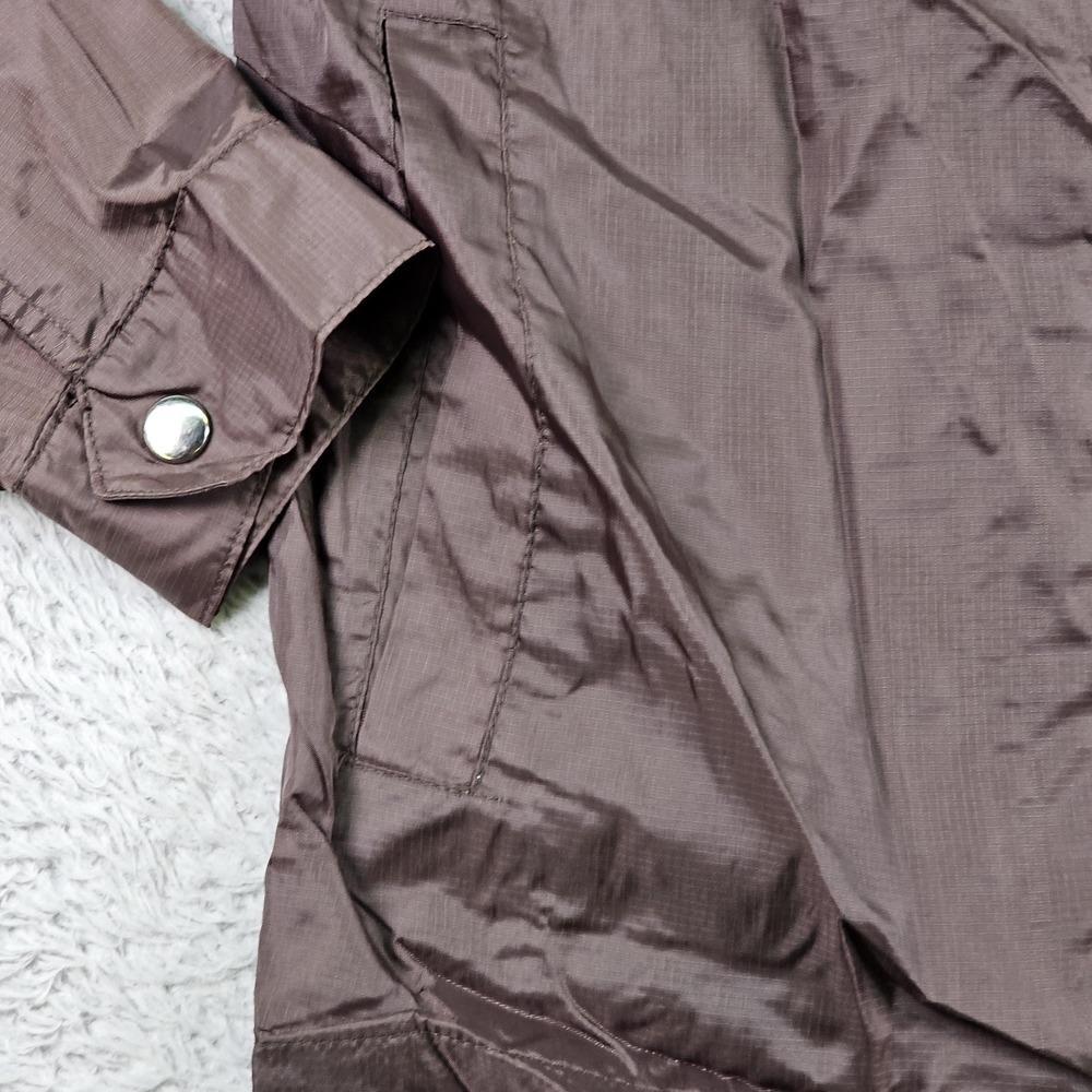 Aeropostale Jacket Mens Small Brown A87 Nylon Windbreaker Striped Full Zip Y2K - Picture 3 of 11